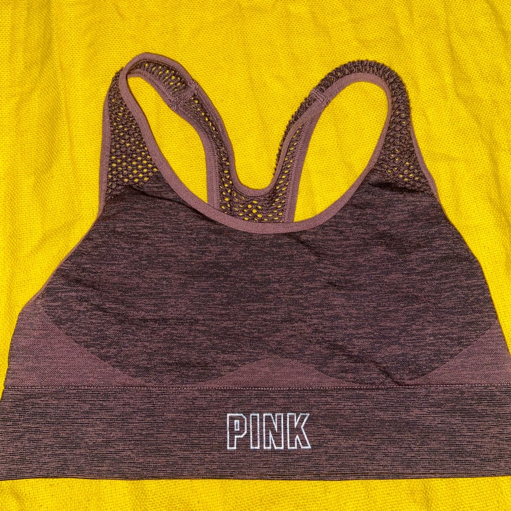 Pink sports bra